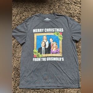 NWOT “Merry Christmas from the Griswold’s” gray T-shirt. Men’s XL, but unisex.